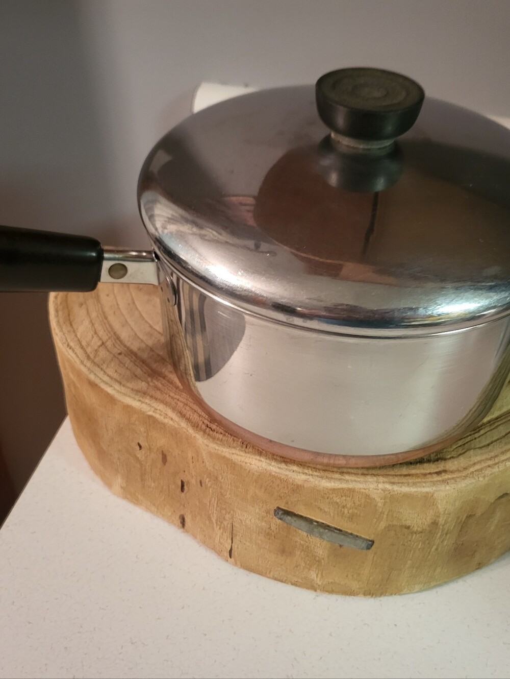 Revere Ware 1801 2 Qt Quart Copper Bottom Sauce Pan Pot With Lid